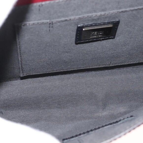 FENDI Demi Jour Bag Bugs Monster Hand Bag Leather 2way Red Silver Auth BA5782 - Picture 11 of 16